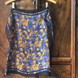 Silk vintage abstract scarf.